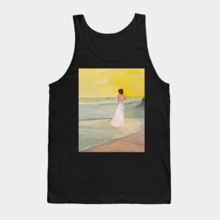 Wading In The Sea oil painting by tabitha kremesec Tank Top